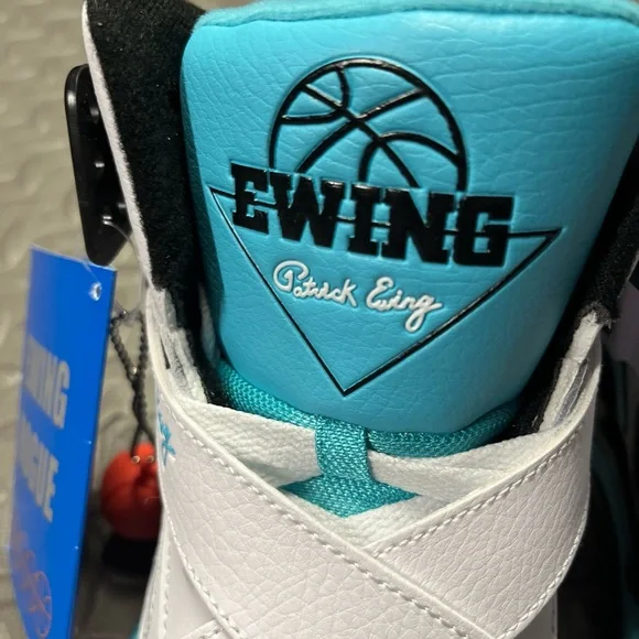 Ewing Athletics Rogue White Black Cyan Blue Patrick Ewing Basketball Sho… - Picture 4 of 13